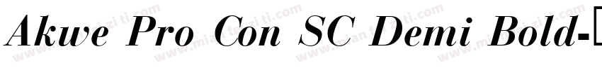 Akwe Pro Con SC Demi Bold字体转换